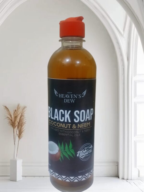 HEAVEN'S DEW Black soap Gel ( Coconut and neem oil)