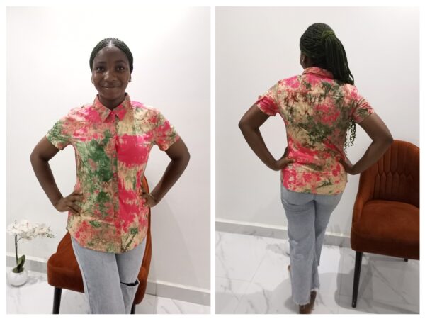 Eme's Designs Customized Adire Shirt For Female