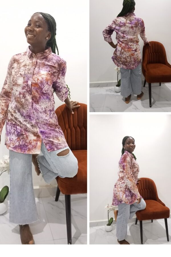 Eme's Designs Customized  Adire Shirt For Female