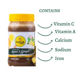 Honey infused with lemon and ginger