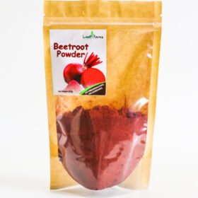 Laalfi Beetroot Powder in kraft see-through packaging