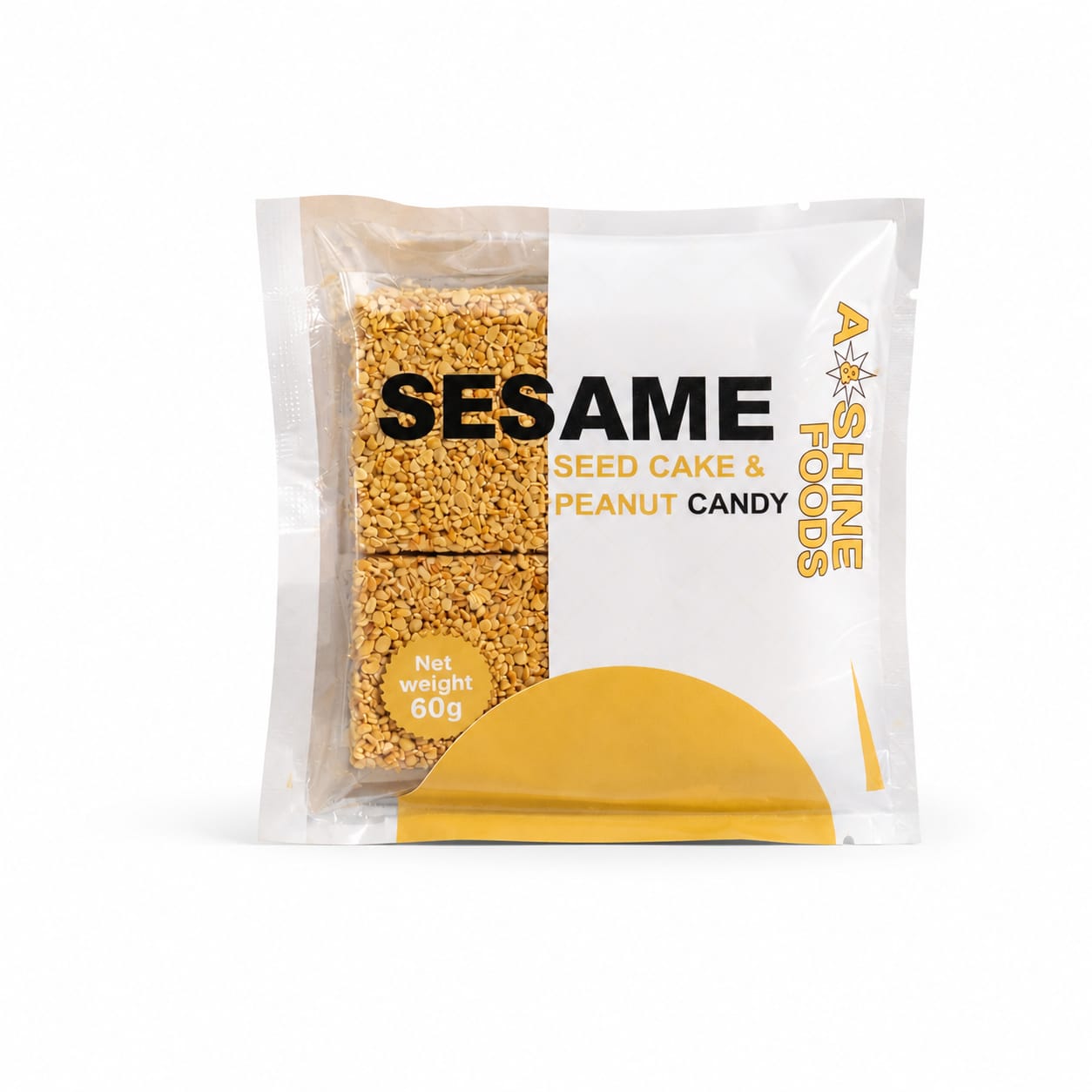 sesame seed cake with peanut candy